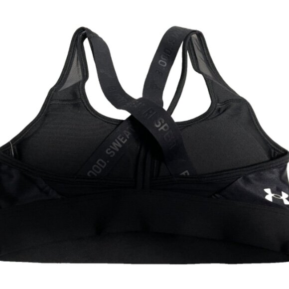 Under armour Project Rock Sports Bra Womens XS Black Bull Training - Picture 3 of 3
